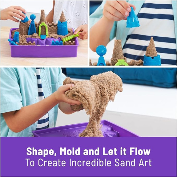 Kinetic Sand Beach Castle Playset Dlx (2.5lb)